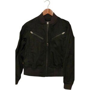 G-STAR RAW Women's S Black Flight Bomber Jacket Ribbed Neck & Wrist